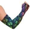 WELLDAY Mermaid Scales Gardening Sleeves with Thumb Hole Farm Sun Protection Arm Sleeves for Women Men view 2
