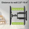 USX MOUNT Full Motion TV Wall Mount Bracket for Most 32-60 Inch TVs Up to 77 lbs & MAX VESA 400x400 mm, Corner Center Design TV Mount 20" Articulating Extension Arm with Swivel Tilt & Leveling view 2