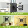 USX MOUNT Full Motion TV Wall Mount Bracket for Most 32-60 Inch TVs Up to 77 lbs & MAX VESA 400x400 mm, Corner Center Design TV Mount 20" Articulating Extension Arm with Swivel Tilt & Leveling view 3