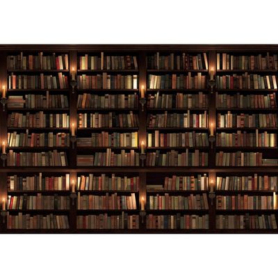 DORCEV 12x8ft Vintage Bookshelf Photography Backdrop Library Corner Online Course Decor Background Educator Teacher Writer Pupil Professor Shoot Nostalgia Wallpaper Portraits Photo Studio Props
