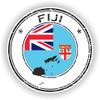1x Fiji Round Vinyl Waterproof Sticker - 5cm / 2inches view 1