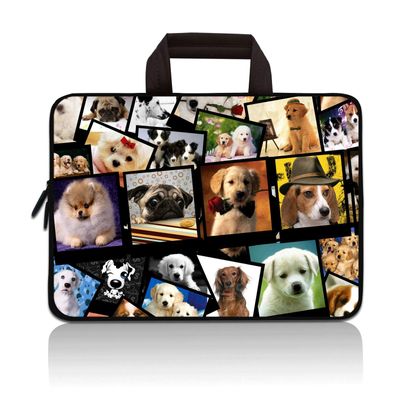 11" 11.6" 12" 12.1" 12.5 Inch Laptop Carrying Bag Case Notebook Ultrabook Tablet Cover Neoprene Sleeve Briefcase Bag Compatible with Samsung Google Acer HP Asus(Cute Dog)