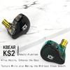 H HIFIHEAR KBEAR KS2 in Ear Earphone, IEM 1BA 1DD Stereo in Ear Headphones,HiFi Over Ear Earbud Headset Noise Cancelling Hybrid Earphone with Removable Cable for Running Walking (No mic, KS2 Dark) view 3