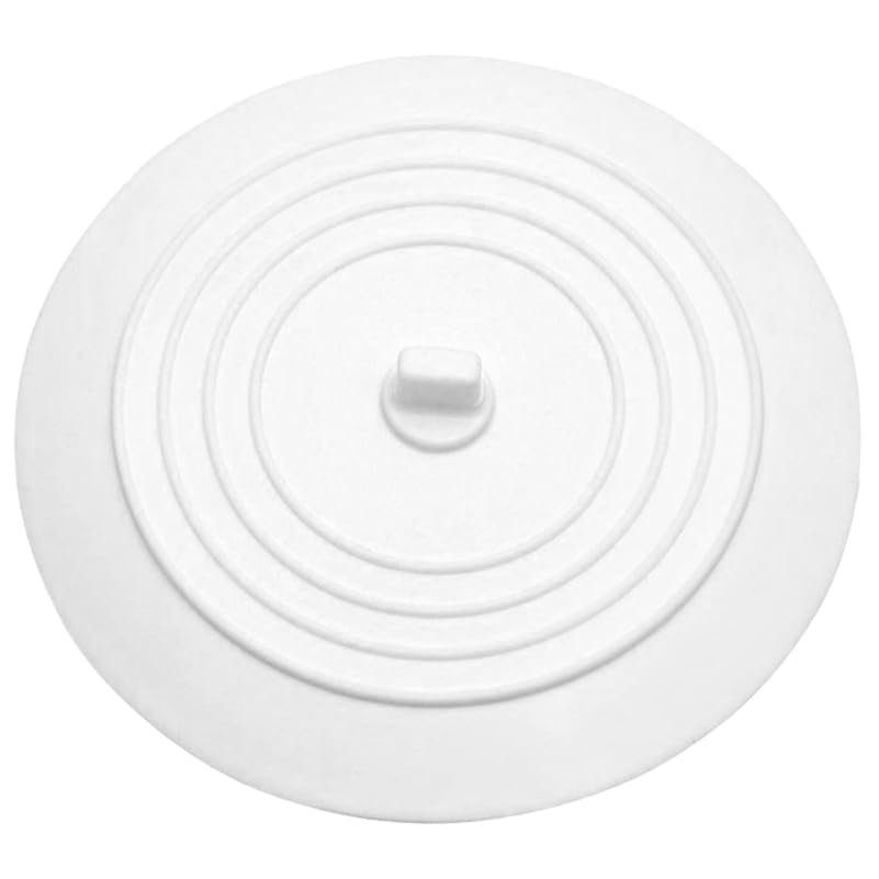 balacoo Silicone Sink Stopper Bath Sink Plug and Tub Drain Plug for Kitchen Bathroom and Laundry Flat Drain Cover with Strong Suction 5.90 inch White