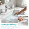 balacoo Silicone Sink Stopper Bath Sink Plug and Tub Drain Plug for Kitchen Bathroom and Laundry Flat Drain Cover with Strong Suction 5.90 inch White view 4
