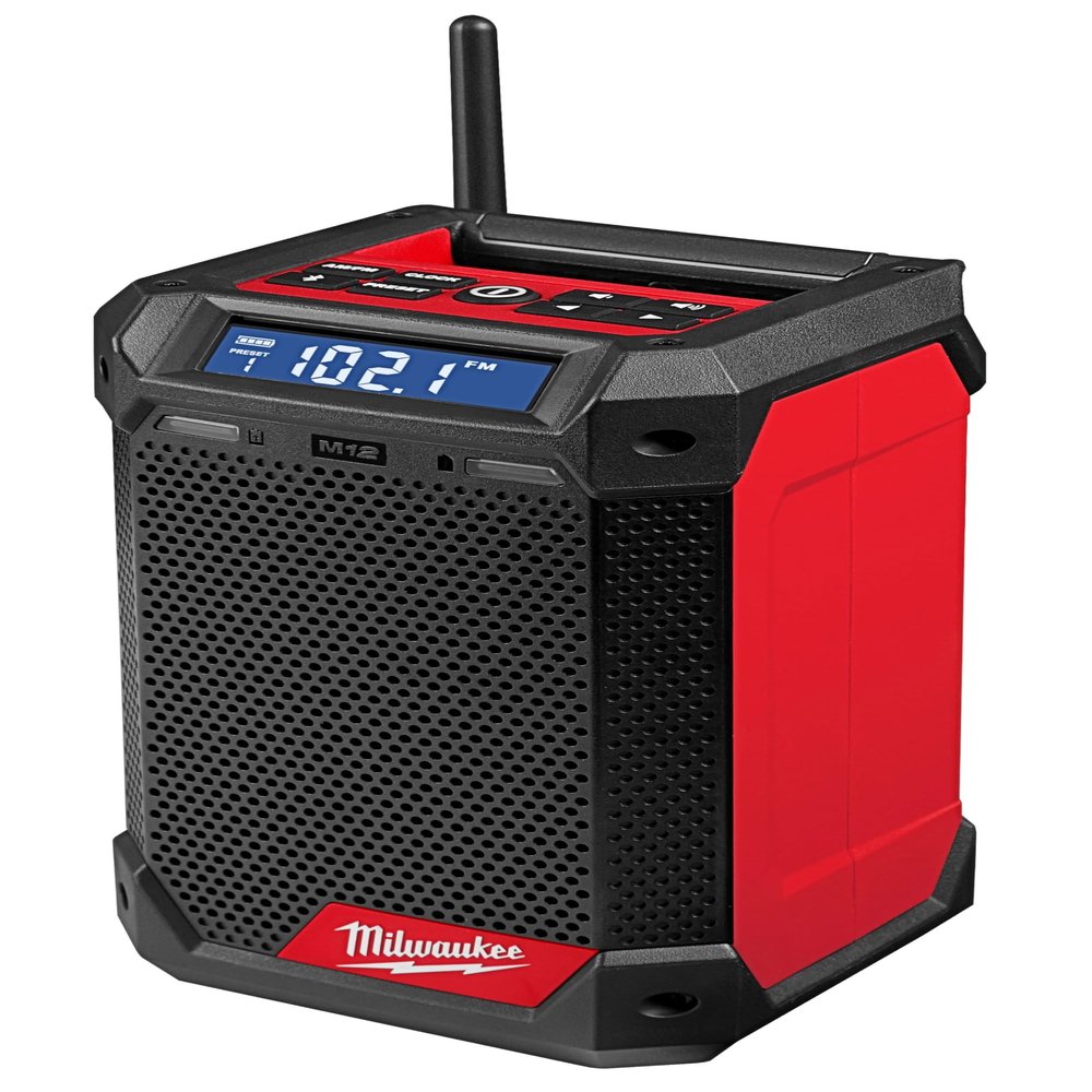 Milwaukee 2951-20 M12 Lithium-Ion Cordless Radio + Charger (Tool Only)