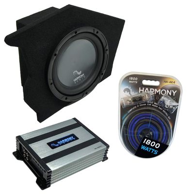 Harmony Audio Compatible with 1993-2002 Chevy Camaro Coupe Driver Side 10 Harmony Bundle R104 Sub Box & HA-A400.1