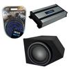 Harmony Audio Compatible with 1993-2002 Chevy Camaro Coupe Passenger Side 10" Alpine Bundle Type R R-W10D4 Sub Box Enclosure with Harmony HA-A800.1 Amplifier & 4GA Amp Kit view 1