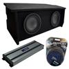 Harmony Audio Compatible with 2007-2018 Jeep Wrangler JK 2 Door Dual 10" Enclosure Alpine Bundle Type R R-W10D2 Sub Box Package with Harmony HA-A1500.1 Amplifier & 0GA Amp Kit view 1
