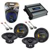 Harmony Audio HA-R65 Compatible with Honda CRX 1988-1991 Bundle with HA-AK8 Install Kit HA-727800 Harness (2) Adapter HA-A400.4 400W RMS 4 Channel Amp Single 4 Ohm 2-Way 100W RMS (2) Speakers view 1