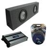 Harmony Audio Universal Regular Standard Cab Truck-Bundle A102 Dual 10" Loaded Sub Box Bundle with HA-A800.1 Amp & Install Kit view 1