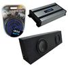 Harmony Audio Universal Regular Standard Cab Truck Alpine Bundle Type S S-W10D2 Dual 10" Sub Box Enclosure with Harmony HA-A800.1 Amplifier & 4GA Amp Kit view 1