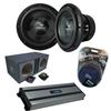Harmony Audio HA-C152 Competition Dual 15" Sub Bundle with Ported Sub Box Kicker Bundle Harmony HA-A1500.1 Amp & Install Kit view 1