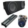 Harmony Audio Compatible with 2005-2014 Ford Mustang Coupe Alpine Bundle Type R R-W12D2 Dual 12" Custom Sub Box Enclosure with Harmony HA-A1500.1 Amplifier & 0GA Amp Kit view 1