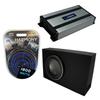 Harmony Audio Universal Regular Standard Cab Truck Alpine Bundle Type S S-W10D4 Ported 10" Sub Box Enclosure with Harmony HA-A800.1 Amplifier & 4GA Amp Kit view 1