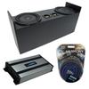 Harmony Audio Compatible with 1987-2006 Jeep Wrangler YJ TJ Kicker Bundle CompVT CVT10 Dual 10" Rhino Sub Box Enclosure & Harmony HA-A800.1 Amp view 1