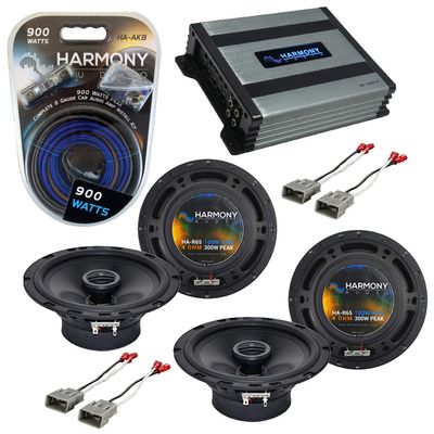 Harmony Audio HA-R65 Compatible with Acura Legend 1986-1989 Bundle with HA-R5 75W RMS Speakers HA-727800 (2) Harness HA-AK8 Install Kit HA-A400.4 400RMS Amp 100W RMS Factory Replacement Speakers