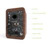 Kanto YU4WALNUT Powered Speakers with Bluetooth and Built-in Phono Preamp | Auto Standby and Startup | Remote Included | 140W Peak Power | Pair | Walnut view 3