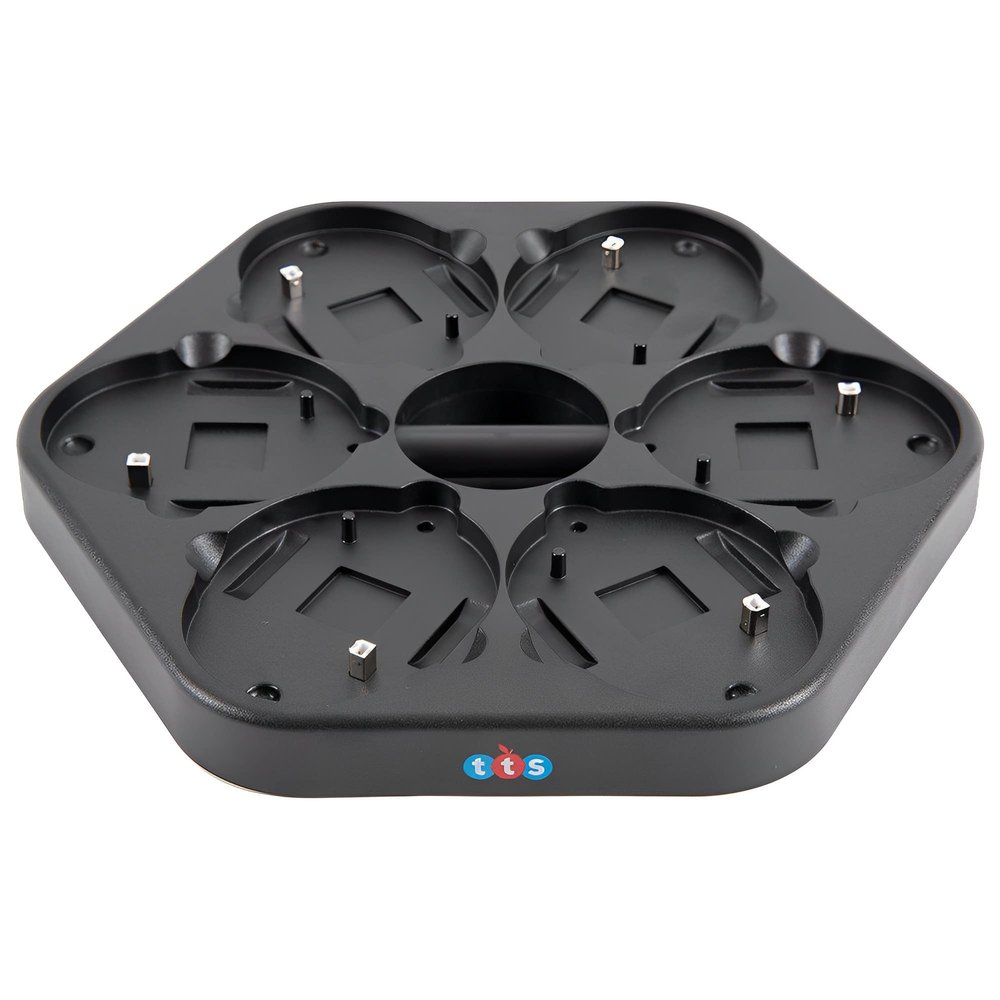 TTS Rechargeable Docking Station with USB Cable for Bee-Bot or Blue-Bot, Up to 6 Slots Charging Dock for Educational Programmable Floor Robots