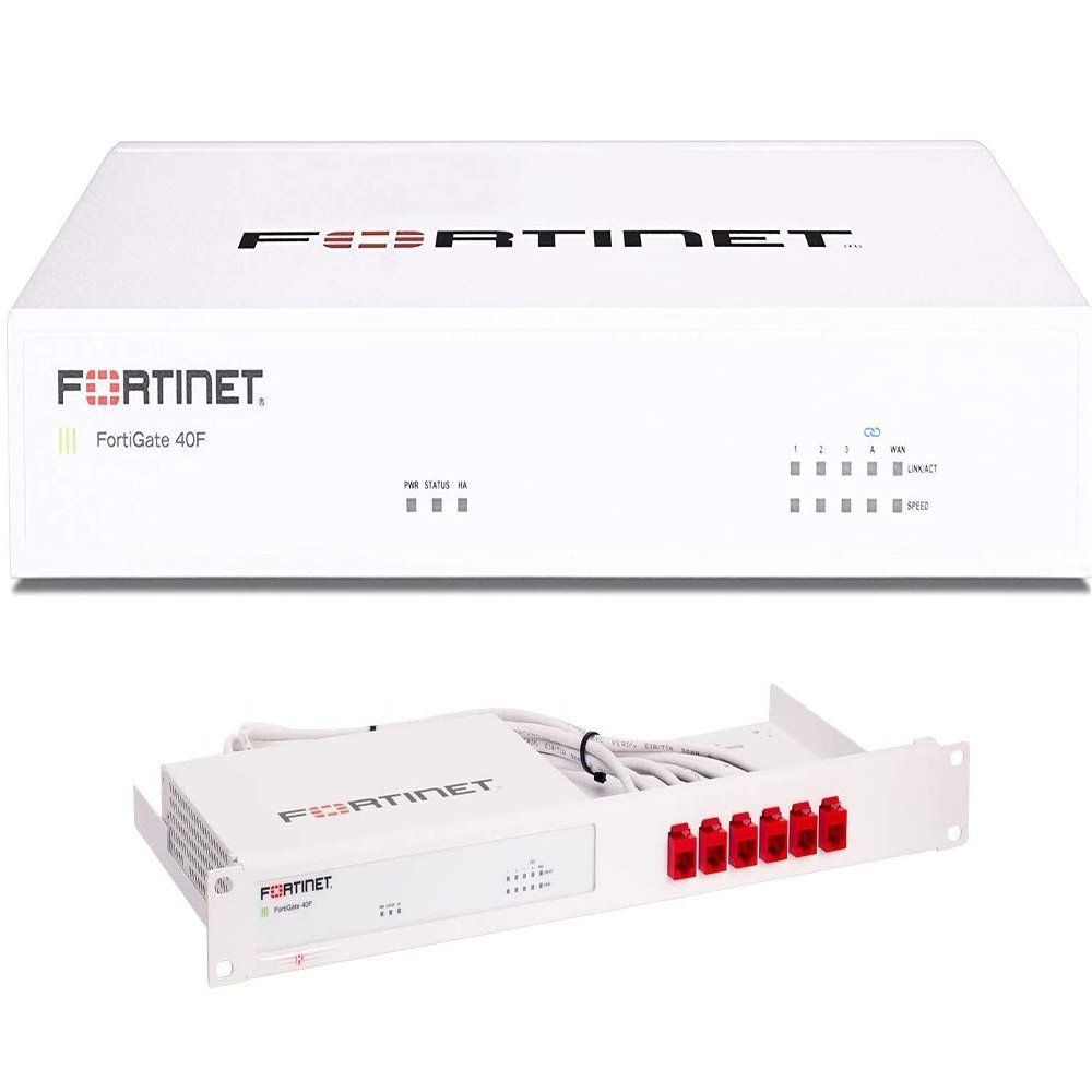 FORTINET FortiGate-40F Series Hardware Plus 3YR 24x7 FortiCare and FortiGuard Unified (UTP) Protection Bundle with Rackmount Kit (FG-40F-BDL-950-36+RM-FR-T14)