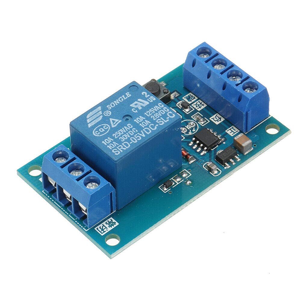 Electronic Components 5pcs DC 5V Single Bond Button Bistable Relay Module Modified Car Start and Stop