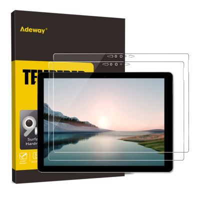 Adeway [2 Pack] Screen Protector for Surface Go 4 2023 10.5inch Tempered Glass - Anti-Fingerprint, 9H Hardness, HD Clear Protective Film, Compatible for Microsoft Surface Go 3/ Go 2/ Go