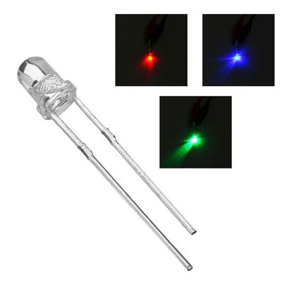 Electronic Components 100Pcs F3 3mm Fast Flash RGB Rainbow Multi Color Light Emitting Diode Round LED