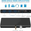 Surface Go Docking Station - USB C Hub with 6-in-2 Ports, 3.5mm Audio, SD/TF Card Reader view 2