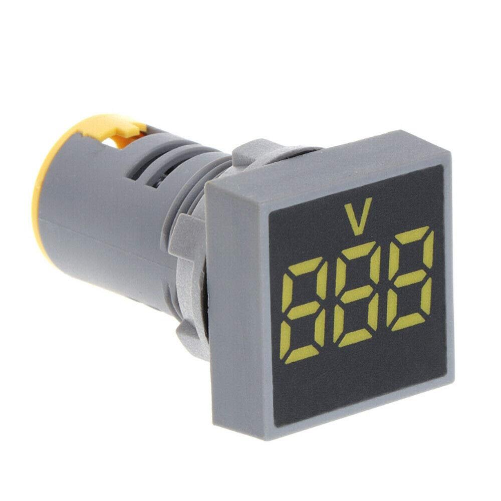 Electronic Components 5pcs Blue 22MM AC 12-500V Voltmeter Square Panel LED Digital Voltage Meter Indic