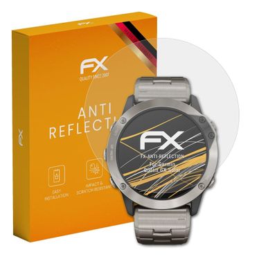 atFoliX Screen Protector compatible with Garmin Quatix 6X Solar Screen Protection Film, anti-reflective and shock-absorbing FX Protector Film (3X)