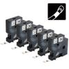 Aonomi Replacement for Dymo 18055 a18055 Rhino Heat Shrink Tube Labels, 1/2 Industrial Black on White Label Tape, Work with DYMO Rhino 4200, 5200, 5000 Label Makers, 1/2" x 4.9'(12mm x 1.5m), 5-Pack view 1