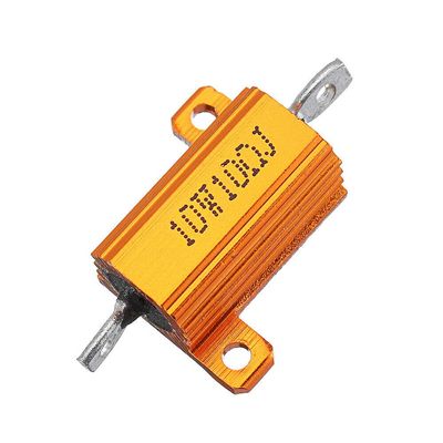 Electronic Components 5pcs RX24 10W 10R 10RJ Metal Aluminum Case High Power Resistor Golden Metal Shel
