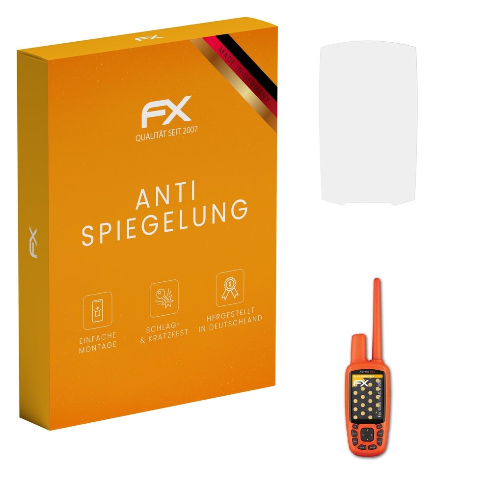 atFoliX Screen Protector compatible with Garmin Astro 900 Screen Protection Film, anti-reflective and shock-absorbing FX Protector Film (3X)