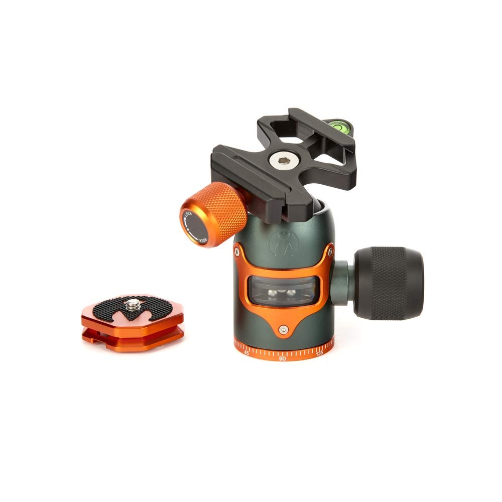 3 Legged Thing AirHed Vu Tripod Ball Head - 360 Degree Panning Base, Arca-Swiss Compatible Ball Head Suitable for Heavier Cameras and Longer Lenses with Visible Mechanism - Metallic Slate Grey (AHVUG)