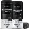 Electronic Wipes Screen Cleaner Streak-Free [2 Pack x40] Computer Screen Wipes, TV Screen Cleaner Wipes, Monitor Wipes for Smart TV, Laptop, iPhone, ipad and more - [Microfiber Cloth + 80 Wipes] view 1