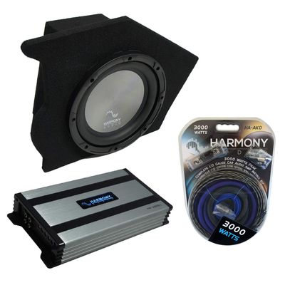 Harmony Audio Compatible with 1993-2002 Chevy Camaro Coupe Driver Side 10" Harmony Bundle A102 Sub Box & HA-A800.1