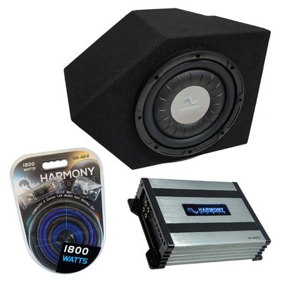 Harmony Audio Compatible with 1993-2002 Chevy Camaro Coupe Passenger Side 10" Harmony Bundle F104 Sub Box & HA-A400.1