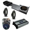Compatible with 2014-2018 Chevy Silverado Double Cab Harmony Audio Bundle HA-F124 Dual 12 Rhino Coated Sub Box HA-A800.1 Amp view 1