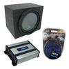 Harmony Audio R104 Rearfire Sealed Single 10" Sub Box Bundle with HA-A400.1 Amp Universal Car Stereo view 1