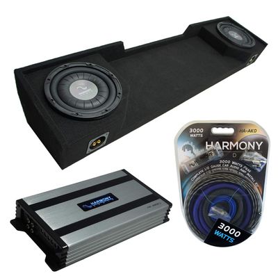 Harmony Audio F104 10" Subwoofer Bundle HA-A800.1 Amp, ASC Sub Box Compatible with 1988-1998 Chevy CK Silverado Extended Cab Truck