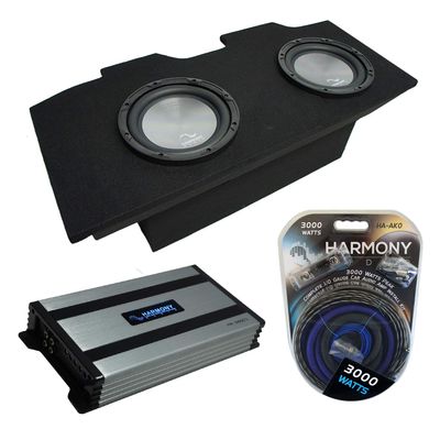 Harmony Audio Compatible with 1993-2002 Chevy Camaro Coupe Bundle A122 Dual 12" Sub Box Enclosure & HA-A800.1