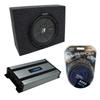 Harmony Audio Universal Regular Standard Cab Truck Kicker Bundle CompR CWR10 Single 10" Sub Box Enclosure & Harmony HA-A800.1 Amp view 1