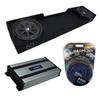 Harmony Audio Compatible with 1988-1998 Chevy CK Silverado Extended Cab Truck Kicker Bundle Comp C10 Dual 10" Sub Box Enclosure & Harmony HA-A800.1 Amp view 1