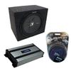 Harmony Audio Universal Car Stereo Rearfire Sealed Single 10" Kicker Bundle CompR CWR10 Sub Box Enclosure & Harmony HA-A800.1 Amp view 1