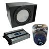 Universal Car Stereo Rhino Coated Ported 15" Harmony Bundle A152 Sub Box & HA-A800.1 view 1