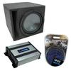 Harmony Audio Universal Car Stereo Slotted S Port Single 10" Harmony Bundle R104 Sub Box & HA-A400.1 view 1