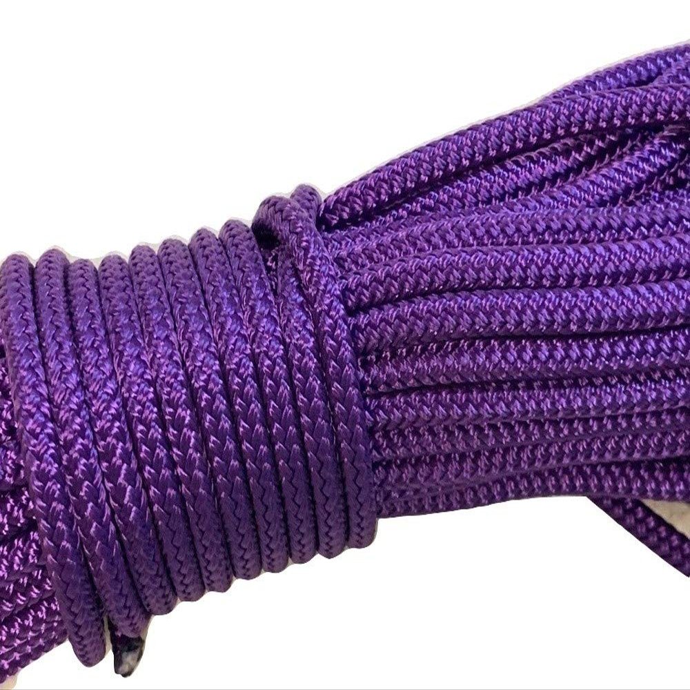 Double Braid Polyester Rope 1/4 Inch, Purple (100)