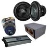 Harmony Audio HA-C152 Competition Dual 15" Loaded Vented Sub Box Bundle with Kicker Bundle Harmony HA-A1500.1 Amp & Install Kit view 1