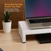 Bostitch Office Konnect Adjustable Monitor Stand Riser, 4 Height Adjustments, Built-In Cable Management, Rubber Feet - White view 3