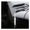 TRUE SPIKE 9 inch White Silver TIP PENETRATOR Fat Bullet Antenna with Anti-Theft + Copper Coil in Heavy Gauge CNC Machined Billet Aluminum Short Compatible with Jeep Gladiator JT view 2